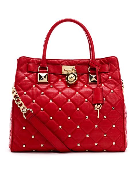 large red michael kors purse